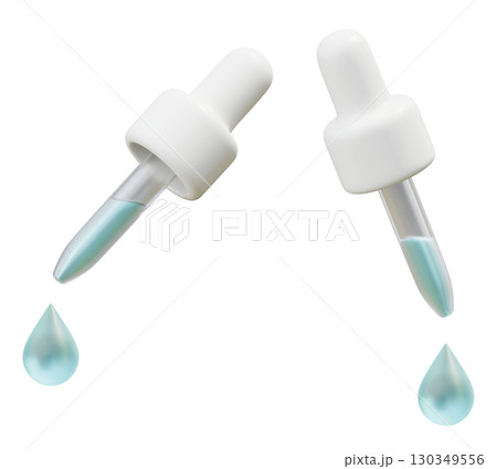 dropper and water drop 3D Icon Graphic 130349556