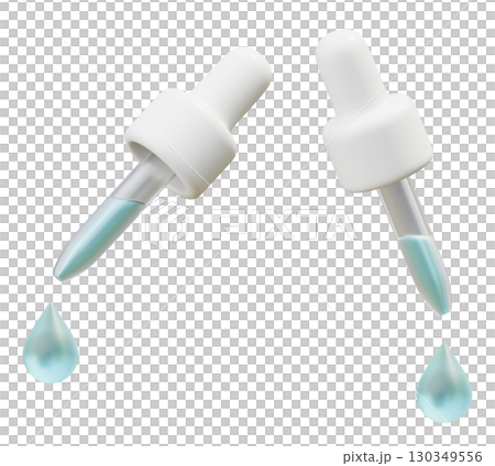 dropper and water drop 3D Icon Graphic 130349556