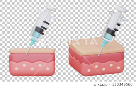 skin barrier with Syringe 3D Icon Graphic skin barrier with Syringe 3D Icon Graphic 130349560
