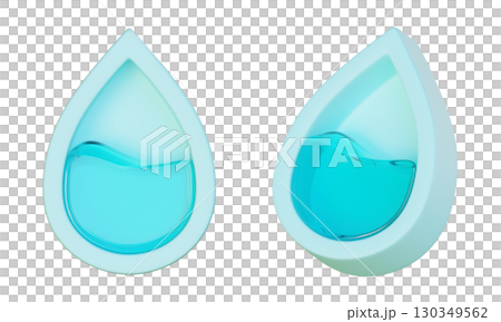 water drop shape moisturizing 3D Icon Graphic water drop shape moisturizing 3D Icon Graphic 130349562