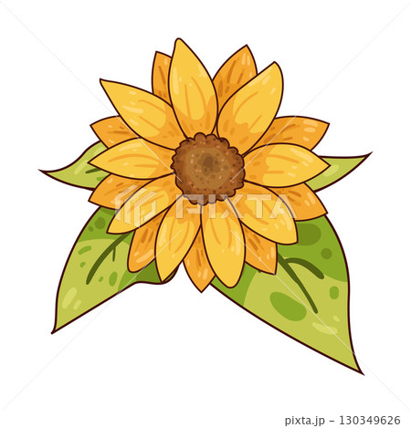 illustration of sunflower illustration of sunflower 130349626