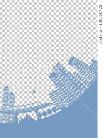 街並みのシルエットイラスト. 大都市のイメージイラスト. 街並みのシルエットイラスト. 大都市のイメージイラスト. 130350428