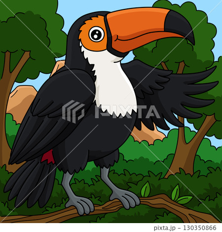 Bird Toucan Animal Colored Cartoon Illustration Bird Toucan Animal Colored Cartoon Illustration 130350866