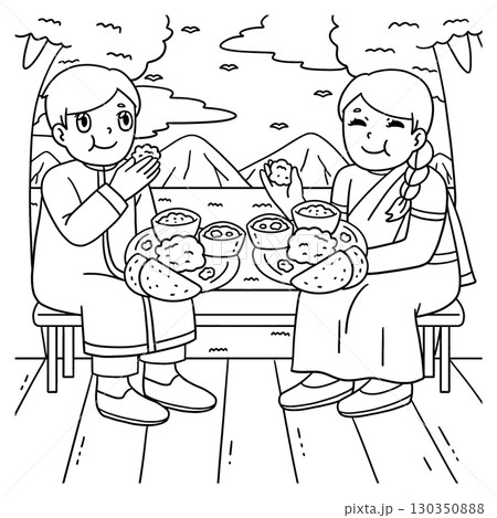 Raksha Bandhan Siblings Eating Coloring Page Raksha Bandhan Siblings Eating Coloring Page 130350888