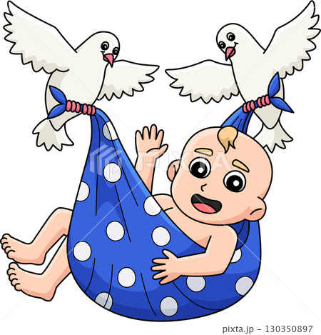 Baptism Dove Carrying Baby Cartoon Colored Clipart Baptism Dove Carrying Baby Cartoon Colored Clipart 130350897