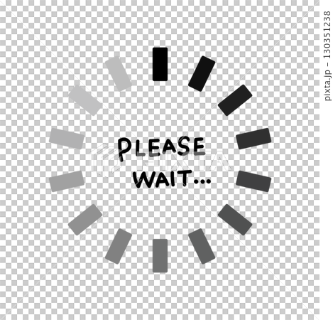 Simple handwritten Please Wait icon 130351238