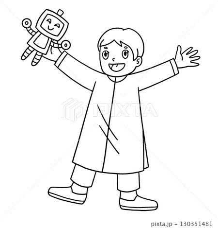 Raksha Bandhan Brother Playing Plush Toy Isolated 130351481