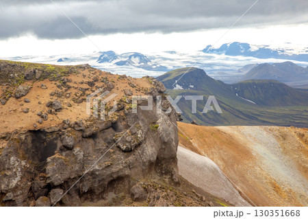 Explore diverse landscapes of Iceland with volcanic terrain and expansive glaciers 130351668