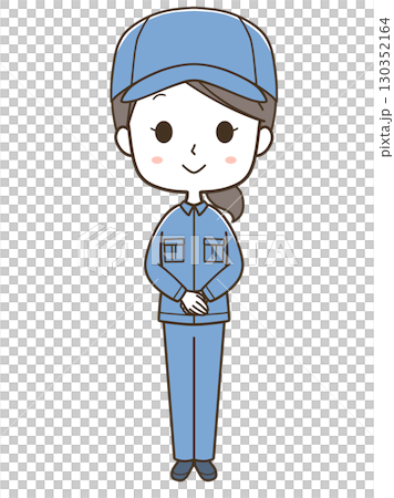 年輕女工的全身插畫2 130352164