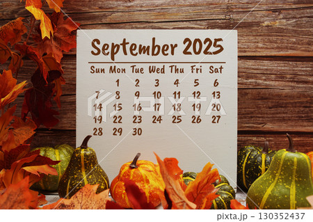 September 2025 annual monthly desk calendar for planning and management 130352437