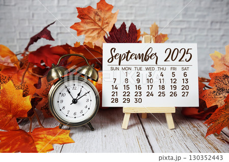 September 2025 annual monthly desk calendar for planning and management September 2025 annual monthly desk calendar for planning and management 130352443