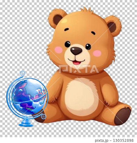 cute bear cartoon isolated on white cute bear cartoon isolated on white 130352898