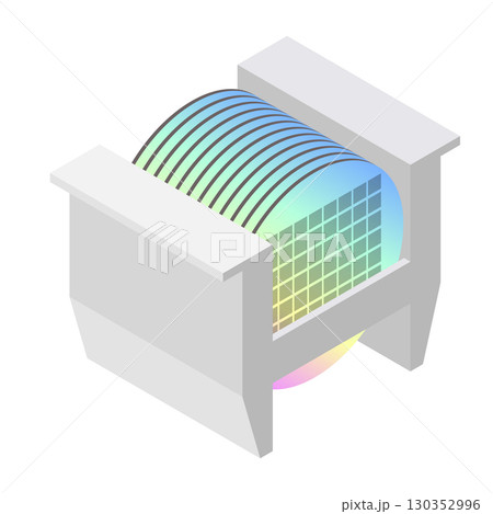 半導体のウェーハとカセット 130352996