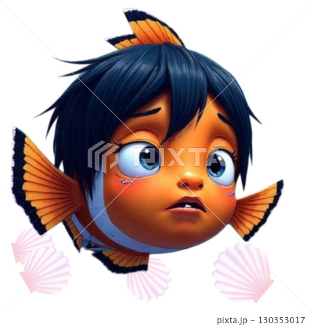 a cute fish in the water a cute fish in the water 130353017