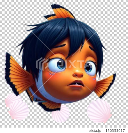 a cute fish in the water a cute fish in the water 130353017