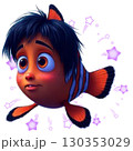 a cute fish in the water 130353029
