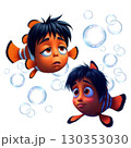 a cute fish in the water 130353030