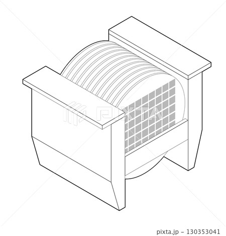 半導体のウェーハとカセット 130353041
