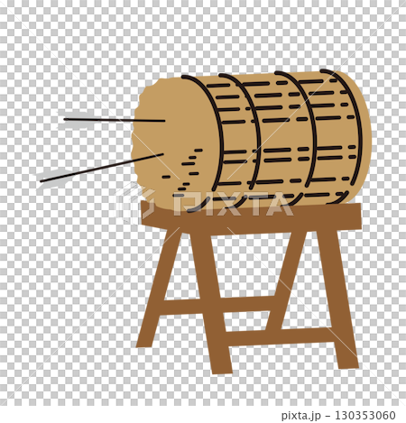 矢の刺さった巻き藁 矢の刺さった巻き藁 130353060