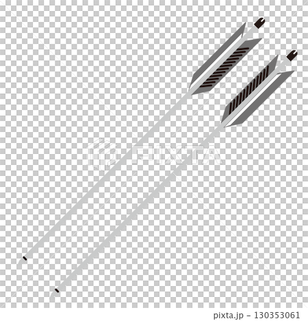 Illustration of the first and second arrows in Kyudo 130353061