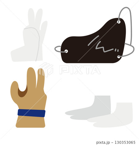 弓道具のイラストセット 130353065