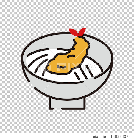 天婦羅烏龍麵的插圖 天婦羅烏龍麵的插圖 130353073