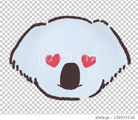 手繪心形眼睛的無尾熊 130353110
