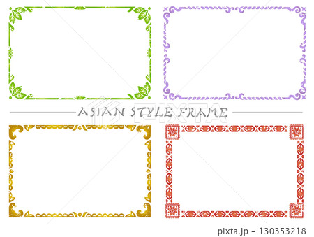アジア調フレーム30（4カラー：かすれ加工） 130353218