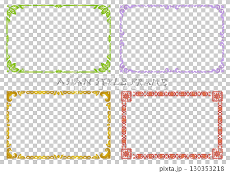 アジア調フレーム30（4カラー：かすれ加工） 130353218