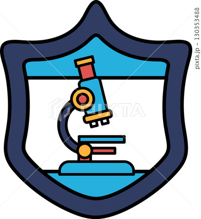 A black and white drawing of a microscope A black and white drawing of a microscope 130353488