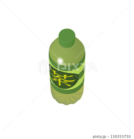 日用品のイラスト素材　ペットボトル　650ml 　お茶（1_4） 130353750