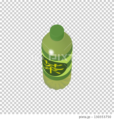 日用品のイラスト素材　ペットボトル　650ml 　お茶（1_4） 130353750