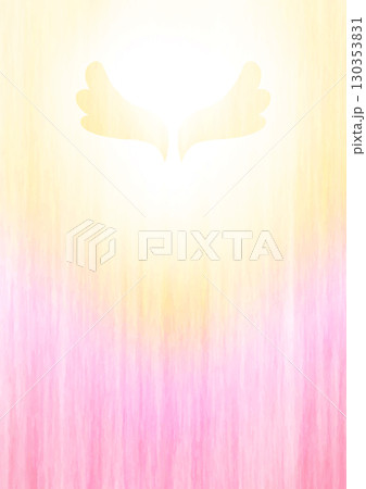 輝く羽の虹色フレア・ピンク・規格紙比率縦 130353831