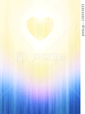 輝くハートのフレア・濃い青・規格紙比率縦 130353833