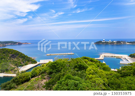 対馬 韓国展望所から見た風景 対馬 韓国展望所から見た風景 130353975