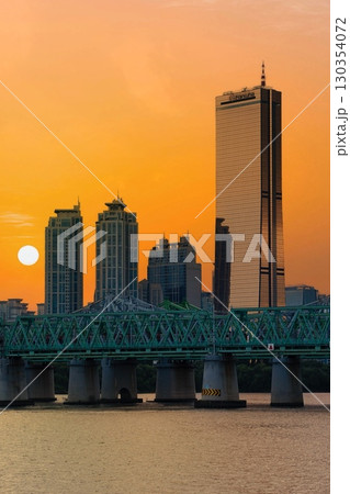 aerial view of the big city and the sky aerial view of the big city and the sky 130354072