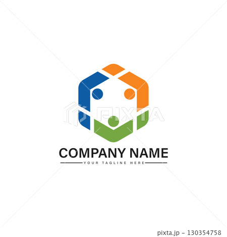 Vector Community Group Logo People Hexagon Logo Concept Vector Community Group Logo People Hexagon Logo Concept 130354758