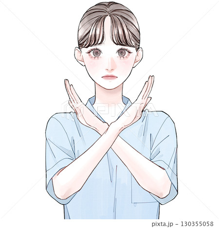 看護師(水色)_NG 130355058