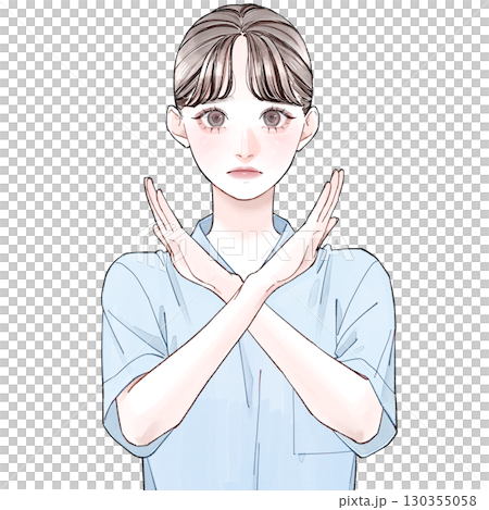 看護師(水色)_NG 130355058