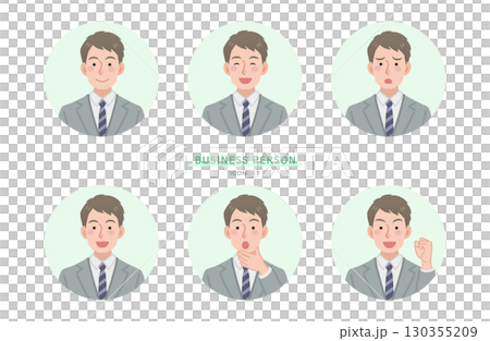Young business person icon set Young business person icon set 130355209