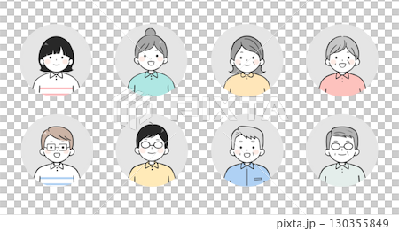 人物頭像圖示、多元面孔、男人和女人、年輕人、老年人、角色、客戶評價、插圖 人物頭像圖示、多元面孔、男人和女人、年輕人、老年人、角色、客戶評價、插圖 130355849