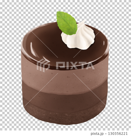 迷你巧克力慕斯蛋糕，巧克力含量豐富 130356221