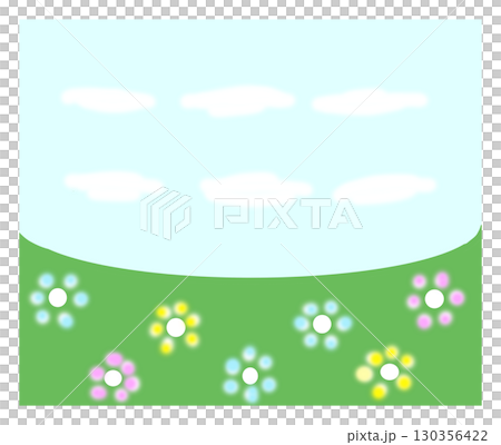 雲の罫線 130356422