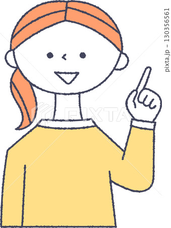 指差しをする女性 指差しをする女性 130356561