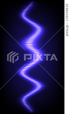 Abstract glowing sound wave with neon light effect 130356610