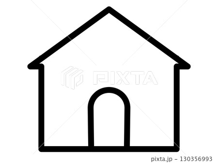 シンプルな家のアイコン（ホームマーク） 130356993