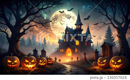 背景素材_ハロウィン 130357028