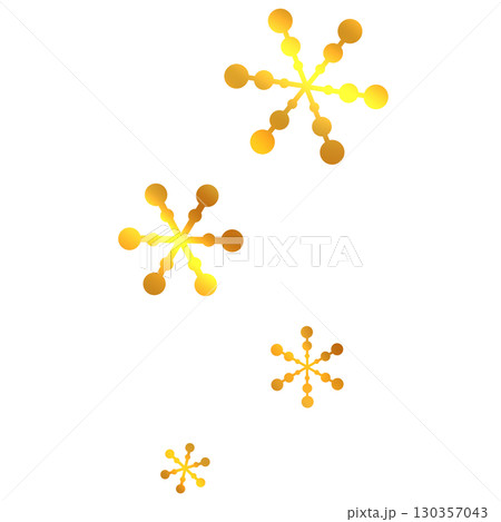 金色の点と線の雪 金色の点と線の雪 130357043