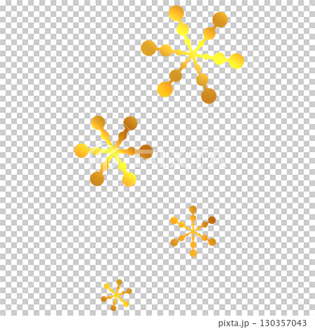 金色の点と線の雪 金色の点と線の雪 130357043