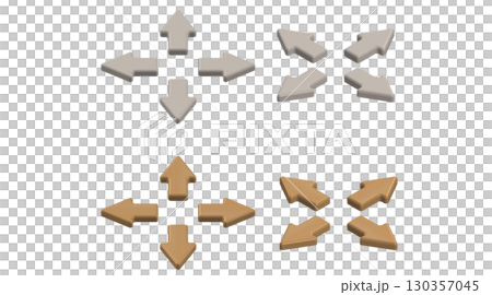 3D wooden and metal arrows 3D wooden and metal arrows 130357045